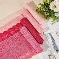 thumbnail image 4 of 5.9 Inch Wide 4 Yards 4 Colors Stretch Flower Wavy Edge Lace Trim Elastic Nylon Lace Ribbon Web Craft Fabric Scallop Headband Embroidery Crochet Tulle for Wedding Decor Sewing Hair Colorful, 4 of 7
