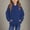 Blue, variant on SERTG Big Child Fleece Sweatshirts Fall Winter Oversized Hoodie Pullover Long Sleeve with Pocket Casual School for Kids 4-14 Years(Hot Pink,5 Years)