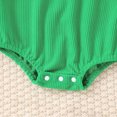 thumbnail image 6 of Baby Bodysuit Zipper My First St Patricks Day Baby Girl Boy Outfit Romper Backless Sleeveless Corduroy Overalls Jumpsuit Green, 0-3 Months, 6 of 7