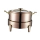 thumbnail image 2 of Servidores y calentadores de buffet para catering Calentador de alimentos redondo Batería de cocina Sartenes de inducción Oro, 2 of 9