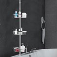 thumbnail image 1 of Gymax Étagère de Rangement Réglable pour Salle de Bain en Acier Inoxydable 3 Niveaux, 1 of 10