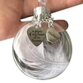 thumbnail image 5 of Christmas Tree Hanging DecorFeather Heart-shaped Memorial Ornament Festival Xmas Tree Pendant with Dad Mom Letters Printed, 5 of 5
