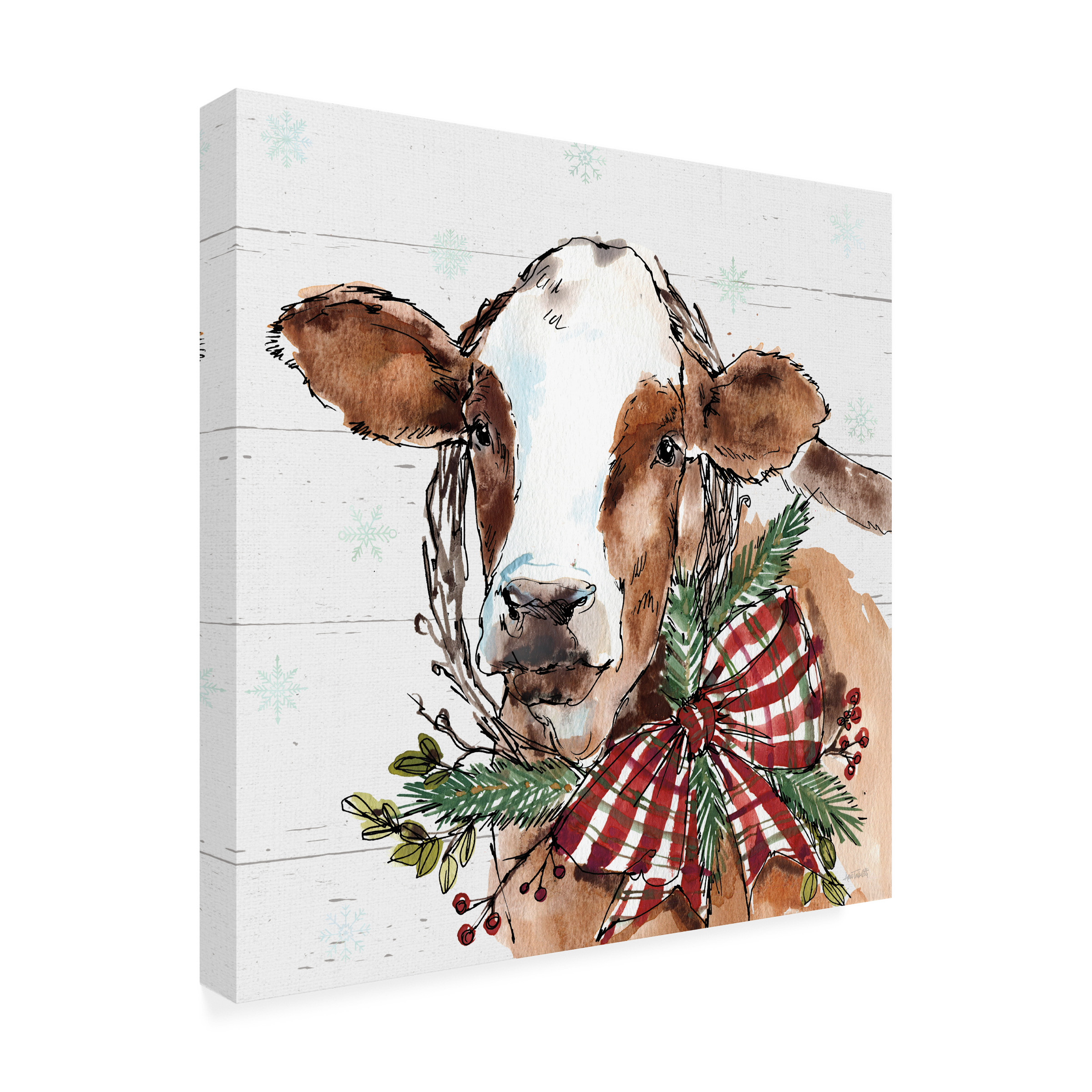 Anne Tavoletti 'Holiday On The Farm Viii On Gray' Canvas Art