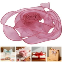 Organza Ribbon 1.5 Inch, Sheer Ribbon, Chiffon Ribbon, Christmas Organza Ribbon for Gift Wrapping, Bouquet, Wedding, Party Decoration, 1 Roll, 10 Yard