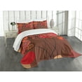 thumbnail image 3 of Ambesonne Dandelion Quilted Bedspread Set 3 Pcs, Floral Line Stalks, King Size, Multicolor, 3 of 5