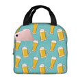 thumbnail image 1 of Fotbe Beer Bolsa Térmica con Estampado y Forro de Aluminio Grueso Bolsa de Almuerzo con Bolsillo Frontal para Hombres y Mujeres, Ideal para Trabajo, Escuela, 1 of 8
