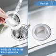 thumbnail image 6 of Dihmpor 2 Pcs Sink Strainer for Most Kitchen Sink Drain Basket, Upgraded Double-Layer Safe Design Kitchen Sink Strainer (Outer Diameter 4.5 Inch), 6 of 7