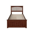 thumbnail image 2 of Twin Platform Bed with Footboard & 2 Drawers - 39 x 75 Inch - Walnut Finish, 2 of 6