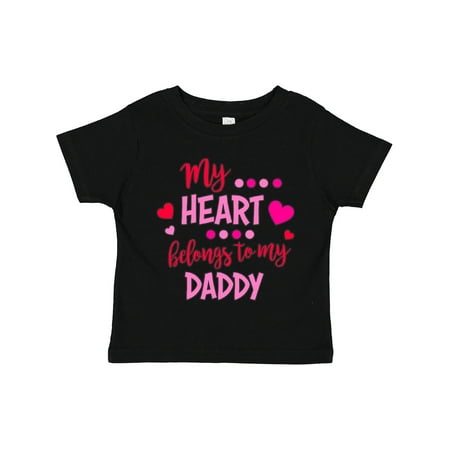 

Inktastic My Heart Belongs to My Daddy Gift Toddler Boy or Toddler Girl T-Shirt