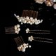 thumbnail image 2 of 5 Piezas Peinetas para el Cabello de Boda Nupcial Doradas Horquillas para el Cabello con Perlas Clips Tocado Accesorios para el Cabello Vintage Joyas con Perlas para Novias Damas de Honor, 2 of 5