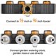 thumbnail image 2 of 4 Wege Verteiler Wasser, 3/4" y 1/2" Wasser Verteile Mit Adapter Zu Gartenschlauch Wasserhahn Und Bewsserungsuhr, Wasserdurchfluss Regulier Und Absp, 2 of 5