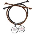 thumbnail image 2 of Quote We Should Fulfill Our Duties in Daily Life Bracelet Rope Hand Chain Leather Princess Wristband, 2 of 2