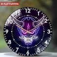 thumbnail image 2 of Decorative Clocks: Oni Mas K Glass Wall Clock– Japanese Hannya Demon Mask Wall Clock for Haunted House & Party Decor for Homes, Bars, Offices, Man Caves, Garages, And Living Rooms .esthetic Gifts, 2 of 8