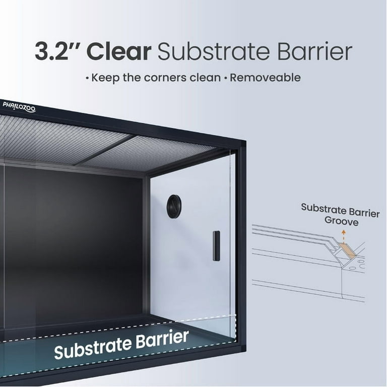 Phailozoo 4x2x2 Reptile Terrarium Enclosure with Ventilation