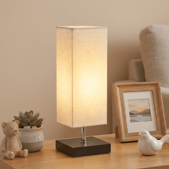 VOLIVO Table Lamp for Bedroom,Bedside Table Lamp with 3 color temperatures, Minimalist Night Stand Light for Living Room, Office, Bulb Included