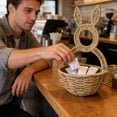 thumbnail image 6 of 16" Rattan Bunny-Shaped Easter Basket – Natural Woven Storage & Decor for Adults – Perfect as Easter Gift Basket for Her, Spring Home Decor or Blanket Organizer, 6 of 6