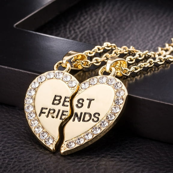 Necklaces for Womennecklaces & Pendants Best Friend Unisex Mens Womens Heart Pendant Necklace Jewelry Chain Gd (Gold )