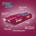 thumbnail image 3 of ZingZap Roach Glue Trap Passion Fruit 13-Pack, Capsulated Natural Ingredients Bait, 2X Faster Catch, Sticky Glue Trap for Roaches, Ants, Millipedes, Silverfish & Beetles, Children-&-Pet-Safe, 3 of 8