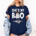 thumbnail image 2 of Shes My Boo Couple Matching Halloween Costumes T-Shirt, Spooky Season T-Shirt, Fullsizes S-5XL Multicolors T-Shirt, 2 of 5