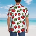 thumbnail image 3 of Lsque Hand Drawn Strawberry pattern Hawaiian Shirt for Men, Unisex Summer Beach Casual Short Sleeve Button Down Shirts-3X-Large, 3 of 9