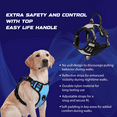 thumbnail image 4 of No Pull Dog Harness - M Size | Reflective Nylon Adjustable Grey Harness for Pet | GOLDENROW, 4 of 7