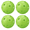 Neon Green, variant on IVASKY Sports Indoor Outdoor Pickleball 40 Hole, 4 Pack -  Green