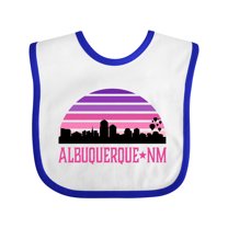 Inktastic Albuquerque New Mexico Retro Sunset Skyline Girls Baby Bib