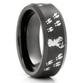 thumbnail image 2 of Buck Wedding Ring,Deer Wedding Ring,Hunters Wedding Band,Tungsten Carbide Ring,Engagement Ring,Black, 2 of 4