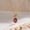 Garnet, variant on Turquoise Pendant Toggle Paperclip Necklace for Women 18k Gold Plated Paper Clip Chain Necklace Turquoise Jewelry Christmas December Birthstone Gift Wife Mother Girlfriend