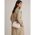 thumbnail image 2 of CAILDANL Woven Leather Handbag, Bucket Style Tote with Gold Lock Design, Top Handle Shoulder Bag for Women, Clutch Bag, 2 of 9