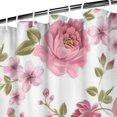thumbnail image 3 of Pioneer Flower Floral Print Pattern Shower Curtain 72"x84" ,Bathroom Decorative Shower Curtains Set with 12 Hooks,Modern Waterproof Washable Shower Curtain, 3 of 6