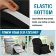 thumbnail image 5 of H.VERSAILTEX Stretch Electric Power Lift Recliner Chair Cover with Side Pocket, Soft Thick Jacquard(Single Seat, Black), 5 of 7