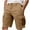 Khaki, variant on Cargo Shorts for Men Casual Button Waist Patch Pocket Work Shorts Jogging Fitness 5-Inch Shorts