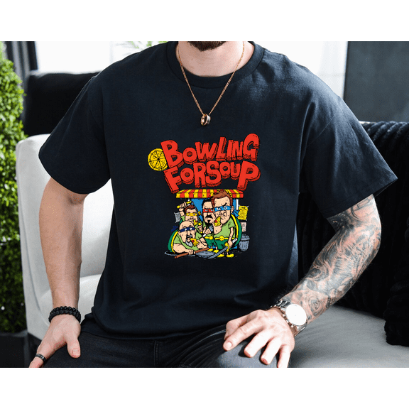 Bowling For Soup Caricature Pop Punk Music Band Unisex T-Shirt, up to size 3XL.