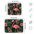 thumbnail image 4 of Yayeee Dish Drying Mat for Kitchen Counter 16"x18" Microfiber Absorbent Pad, Red Flamingo Pattern, 4 of 7
