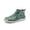 A-Green55, variant on Women's Casual Shoes Soft Synthetic Leather Side Zip Hand Detailing High Top Flat Loafers Holiday Ankle Boots