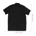 thumbnail image 4 of Voiceine Shop Uniform Grooming Smock- Mipcase Salon Beautician Clothes: Waterproof Nylon Black Shop Uniform with Full Zipper ( ), 4 of 10