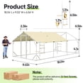 thumbnail image 2 of Quictent Premium Heavy Duty Chicken Coop with Waterproof Cover, Secure Outdoor Poultry Pen Run for 30+ Poultry, 0.78" Wire Gaps & Lockable Doors,9x18x6.5FT, 2 of 11