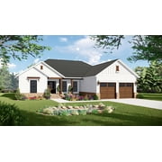House Plan Gallery - HPG-1600C - 1,600 sq ft - 3 Bedroom - 2 Bath Small House Plans - Single Story Printed Blueprints - Simple to Build (5 Printed Sets)