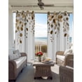 thumbnail image 6 of Brown Eucalyptus Leaves Kitchen Curtains Summer Watercolor Leaf Cafe Short Curtains for Bathroom Blackout Window Curtain Grommet Small Window Treatment Tier Drapes for Bedroom Living Room 42"x45"x2, 6 of 9