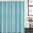 thumbnail image 2 of Small Stall Shower Curtain 48x72 Inch Narrow Half Size Teal Stripes Bath Curtains Bathroom Decor, Farmhouse Vertical Striped Vintage Waterproof Fabric Shower Curtain Set with Hooks 48 Inch, 2 of 5