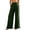 Army Green, variant on Wide Leg Pants Woman Solid Color High Waisted Beach Pants Casual Vacation Loose Pants with Pockets XXL