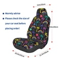 thumbnail image 3 of Wukai Colorful Palms Full Set Car Seat Covers with Soft Padding Universal Auto Front Seats Protector and Cushion Mat, 3 of 5