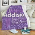 thumbnail image 3 of Custom Name Blanket for Kids Adults Personalized Blanket with Name Flannel Blanket Customized Name Blanket for Birthday Valentines Christmas Day (30x40, Pink), 3 of 6