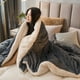 thumbnail image 2 of Manta de lana para abrigarse, manta de cama de invierno, funda de edredón de doble cara tamaño queen, funda de cama doble para acampar, colcha para la cama, 2 of 5