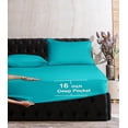 thumbnail image 4 of Elegant Comfort Fitted Sheet Wrinkle-Free 1500 Series 1-Piece Fitted Sheet, Full Size, Turquoise, 4 of 5