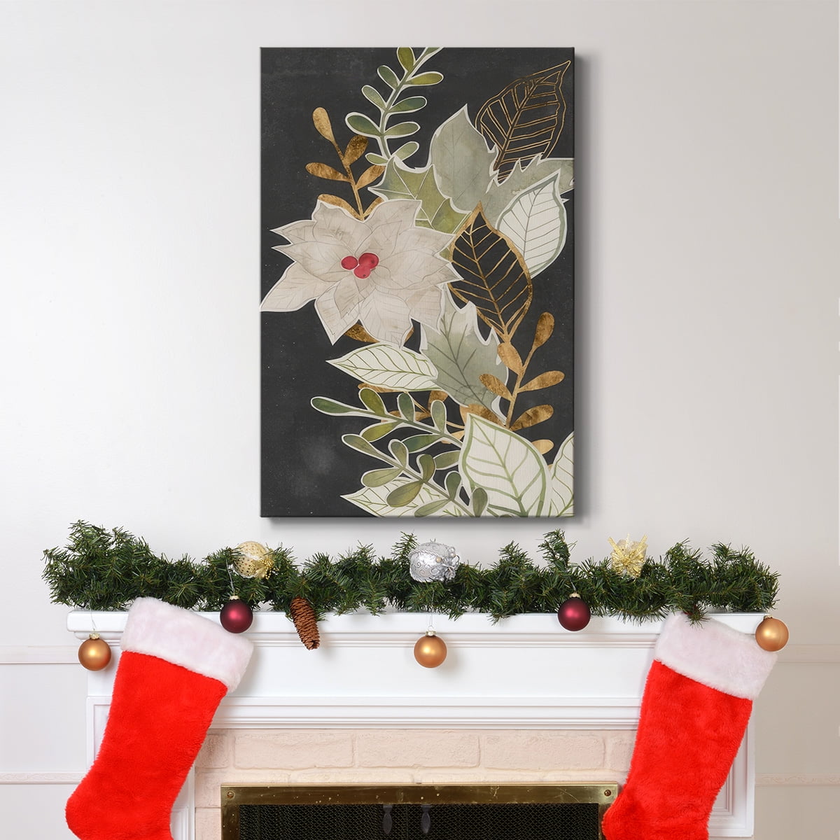 Gilded Christmas Collection B- Gallery Wrapped Canvas