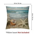 thumbnail image 4 of Chilfamy Beach Pillow Cover Summer Starfish Seashell on Beach Nautical Long Pillow Case with Zipper Decorative Bedding Pillowcase Coastal Pillow Covers Soft Cushion Pillow Case for Home,2pcs, 4 of 7