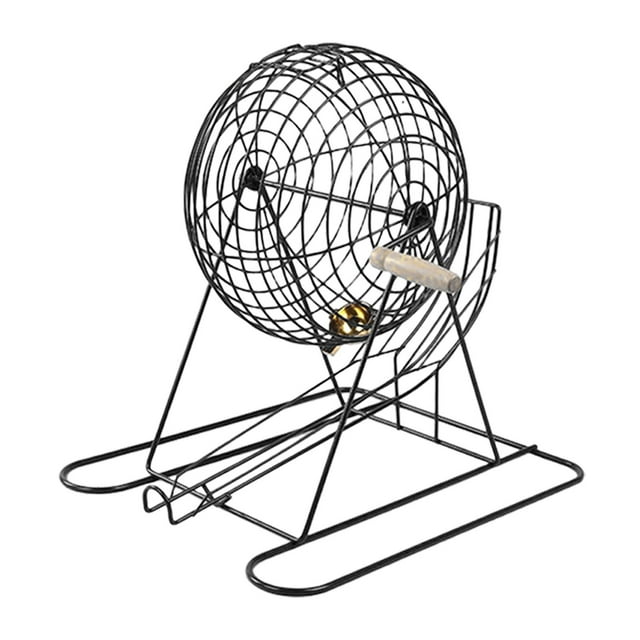 QualitChoice Machine Manuelle de Bingo Cage Classique Petites Salles Jeu de Boîte de Nuit Noir pour Danse