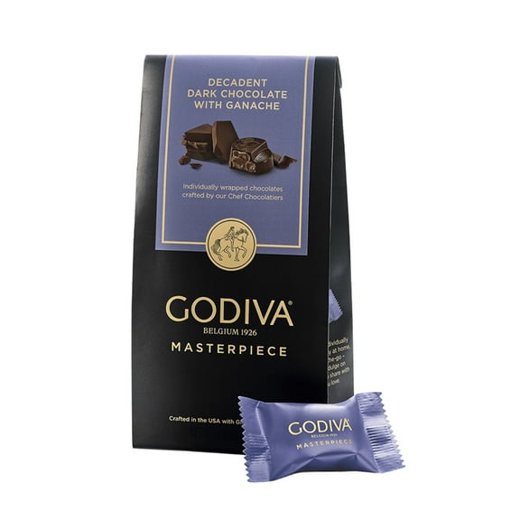 Godiva Masterpiece Dark Chocolate with Ganache, 4.1 oz Bag